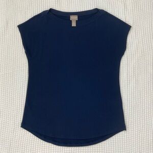 Chico's Navy Blue Cap Sleeve Top/size 0